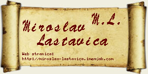 Miroslav Lastavica vizit kartica